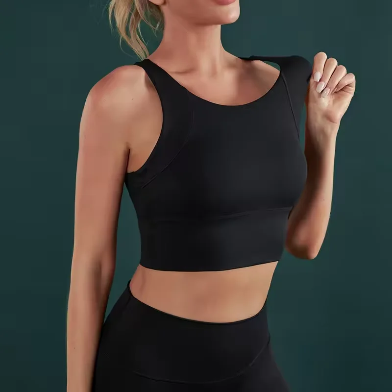 Women's High Support Sports Bra Longline Crop | Workout - Running