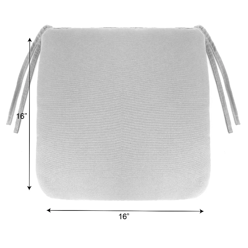 16" x 16" Outdoor Seat Cushion with Ties - 16'' L x 16'' W x 2.5'' H