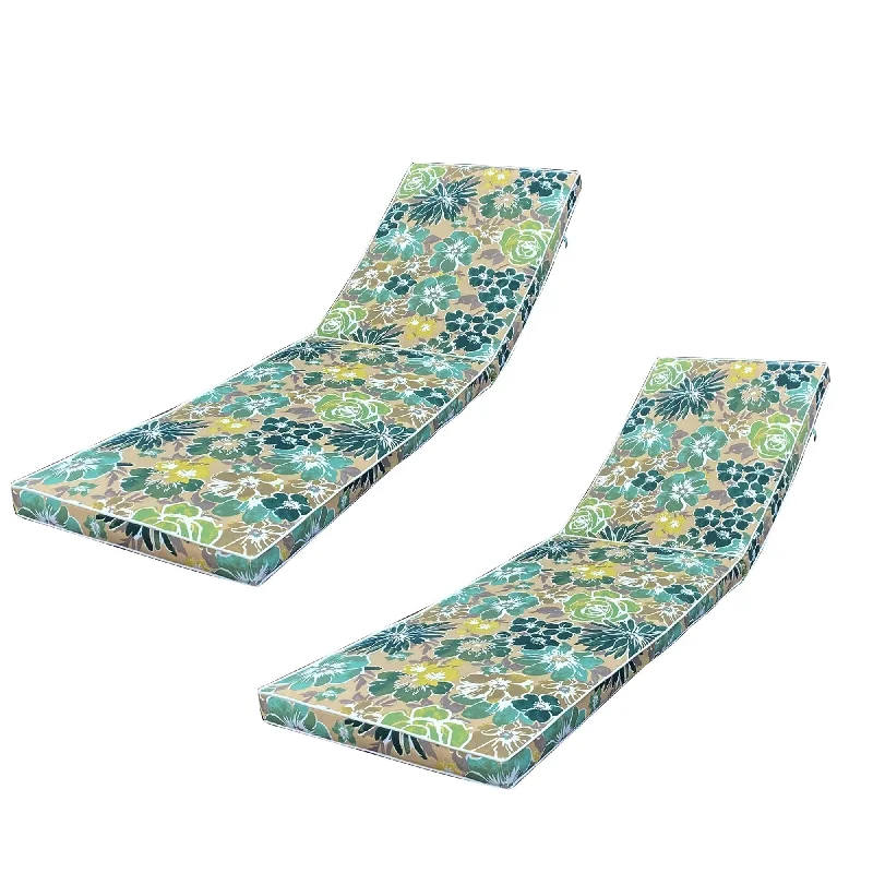 22.05 in. x 74.41 in. 2PCS Set Patio Outdoor Lounge Chair Cushion Replacement