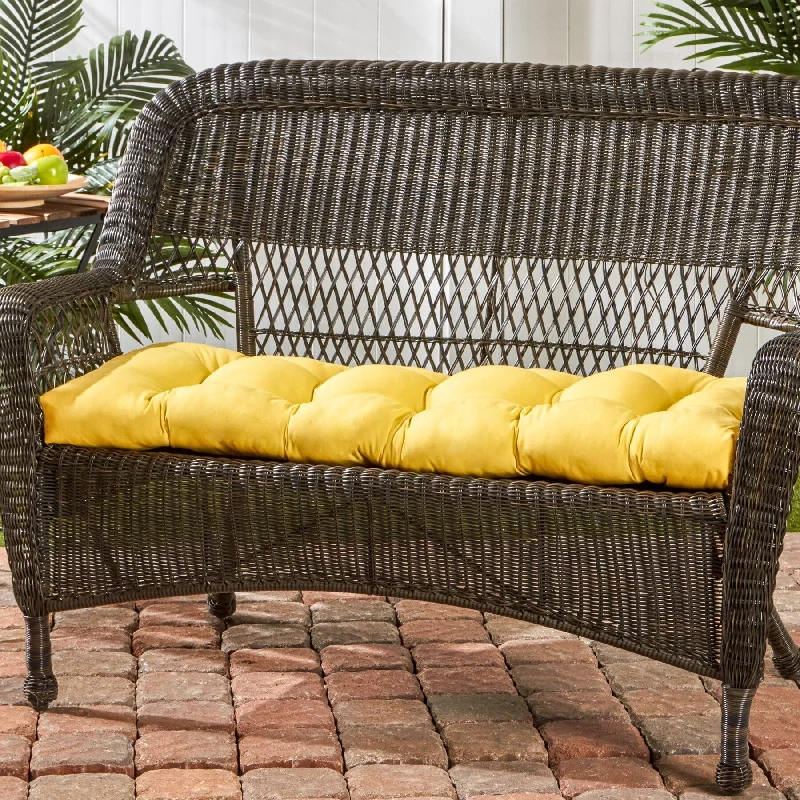 44-inch Outdoor Sunbeam Yellow Swing/ Bench Cushion