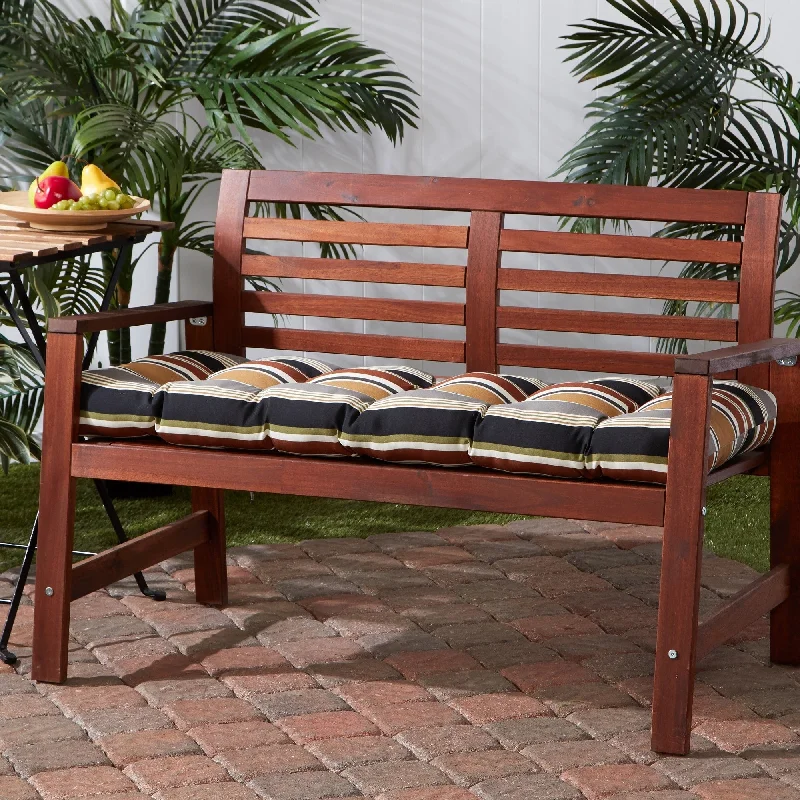 Brick Stripe 18-inch x 51-inch Outdoor Bench Cushion (Cushion Only)