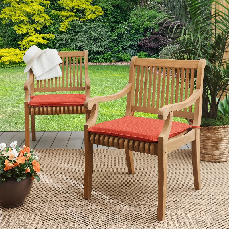 Coral Corded Indoor/ Outdoor Chair Pad Set