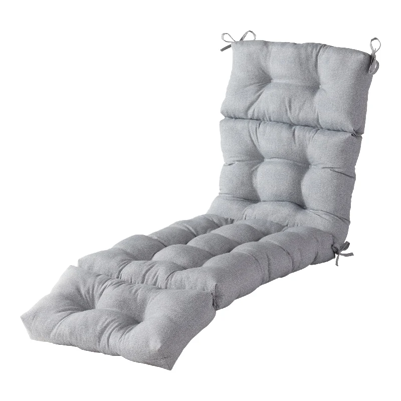 Greendale Home Fashions Heather Gray Outdoor Chaise Lounge Cushion