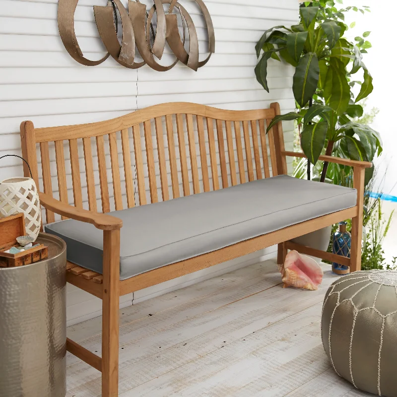 Grey Corded Indoor/ Outdoor Bench Cushion