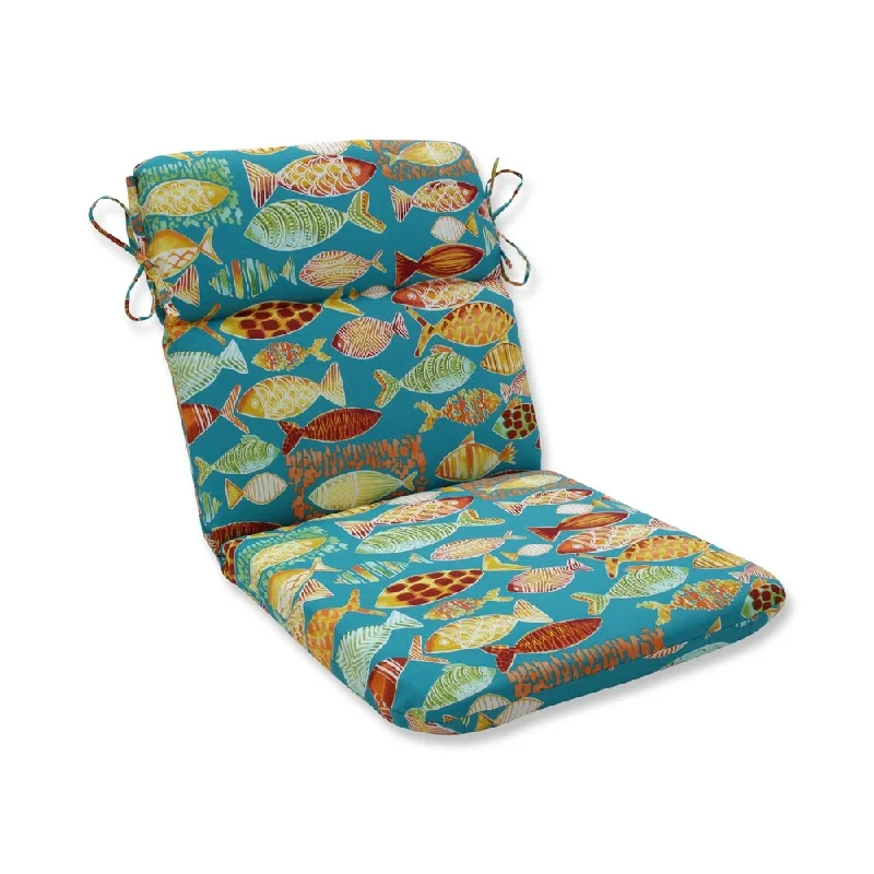 Hooked Beach Rounded Corners Chair Cushion