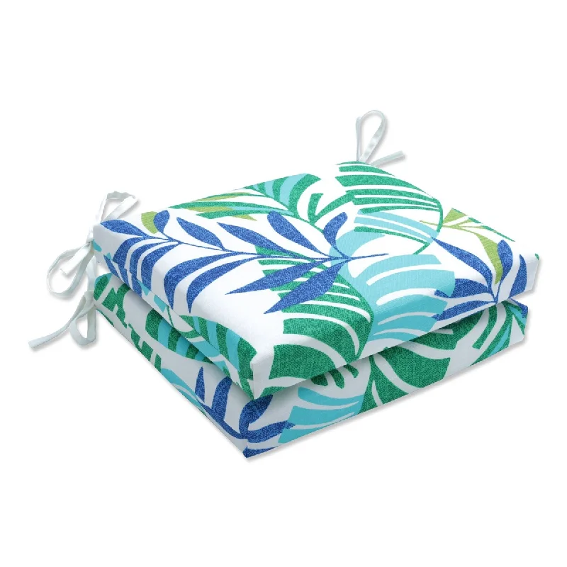 Islamorada Blue/Green Squared Corners Seat Cushion (Set Of 2) - 18.5 X 16 X 3