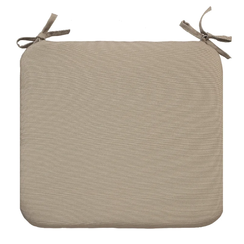 Nature Outdoor 2pk Bistro Cushion 17 x 17 in Solid Taupe - 17" x 17" x 1"