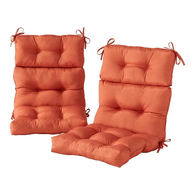 Outdoor 44-in x 22-in Rust High-Back Chair Cushion (Set of 2) (Cushions Only)