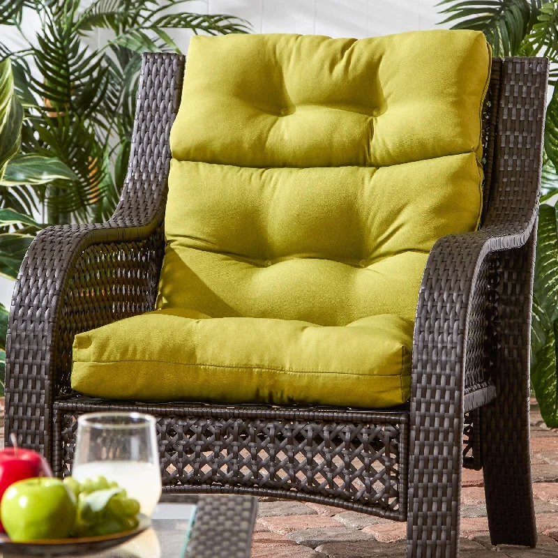 Outdoor 44x22-inch Kiwi Green High Back Chair Cushion (Cushion Only)