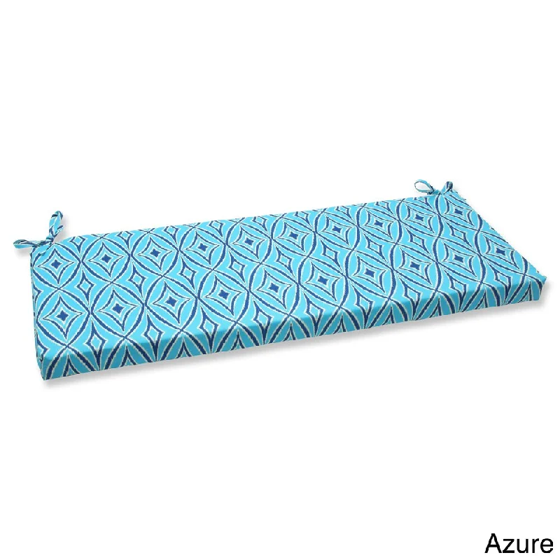 Outdoor Centro Geometric Bench Cushion with Ties