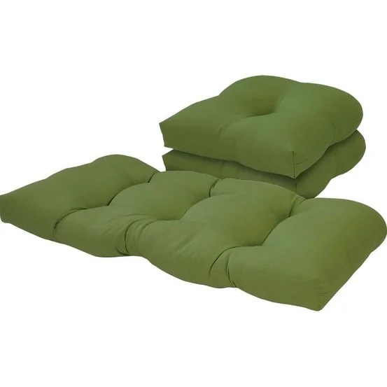 Outdoor Solid Verde 3 Piece Cushion Set - 19"x44", 19"x19"