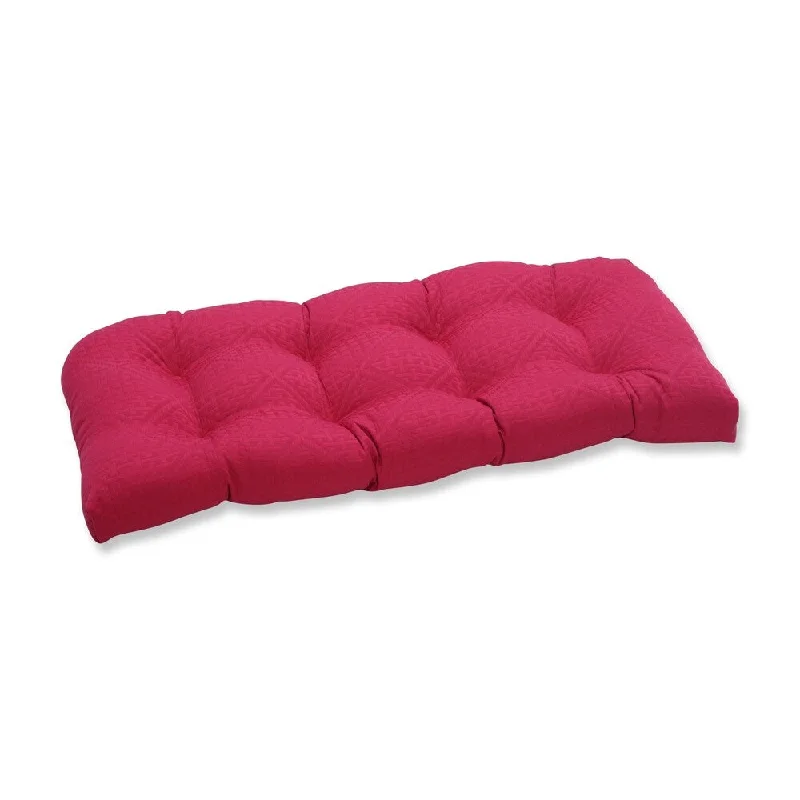 Paragon Raspberry Wicker Loveseat Cushion