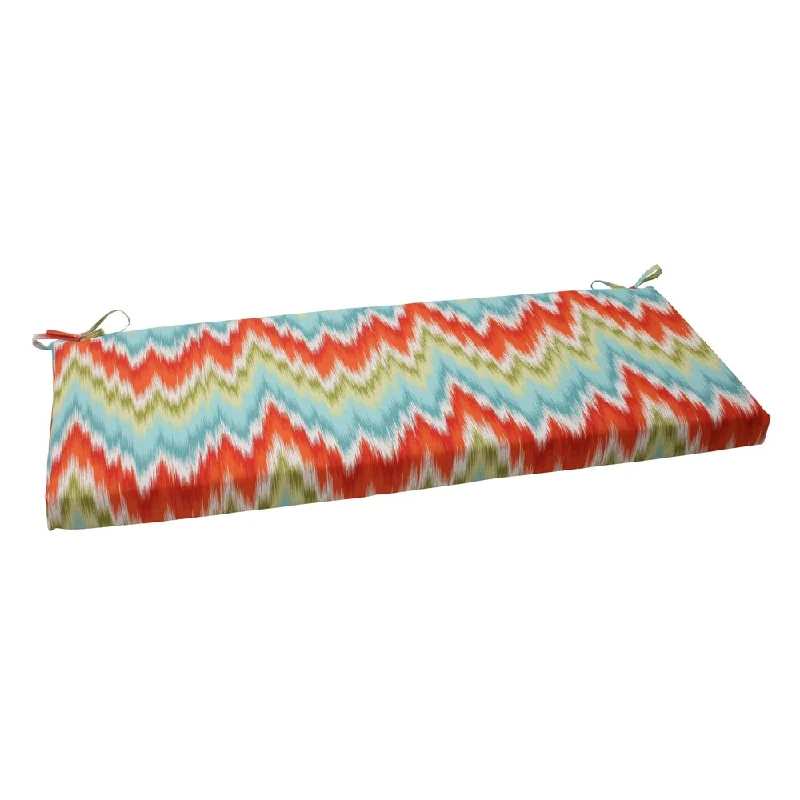 Pillow Perfect Opal Outdoor Flamestitch Bench Cushion