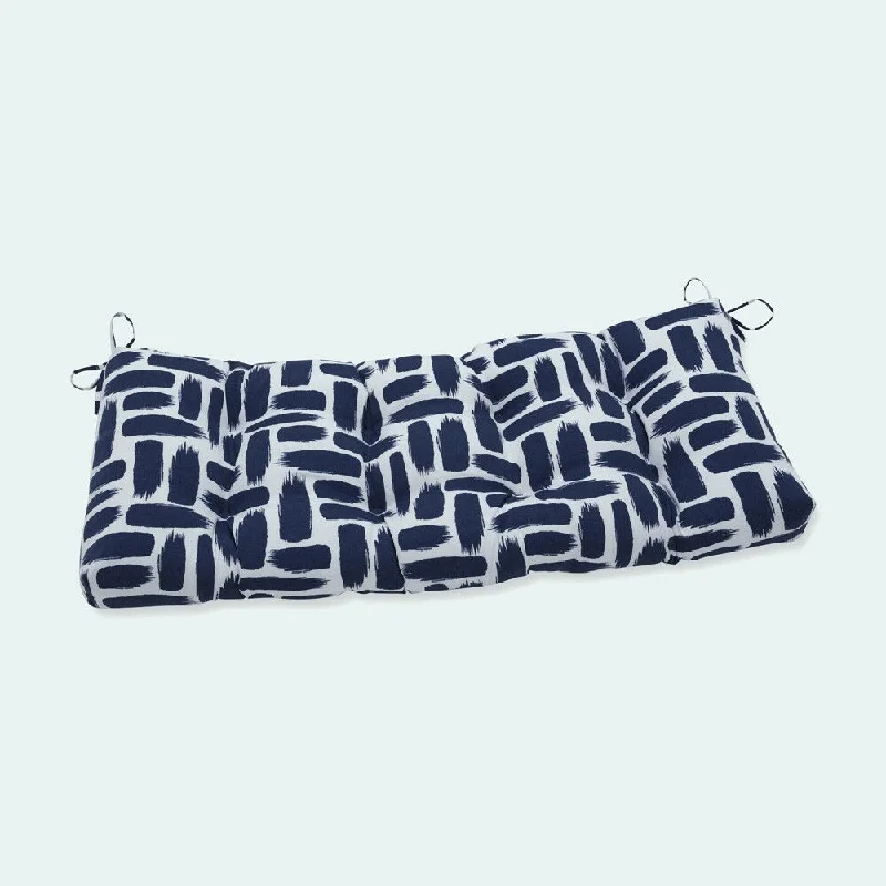 Pillow Perfect Outdoor Baja Nautical Blown Bench Cushion