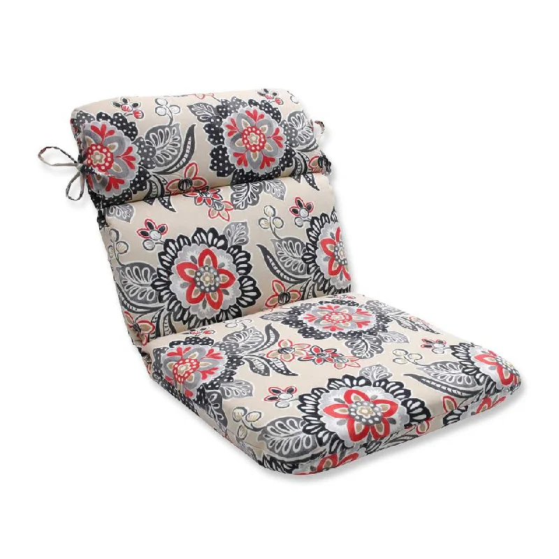 Pillow Perfect Outdoor/ Indoor Tilt & Twirl Ebony Rounded Corners Chair Cushion