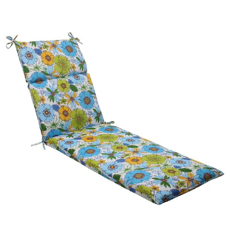 Pillow Perfect Outdoor 'Margate' Blue Chaise Lounge Cushion