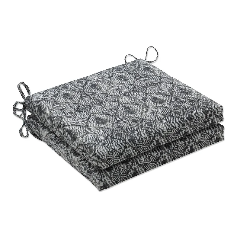 Pillow Perfect Outdoor Nesco Stone Squared Corners Seat Cushion 20x20x3 (Set of 2) - 20 X 20 X 3 - 20 X 20 X 3