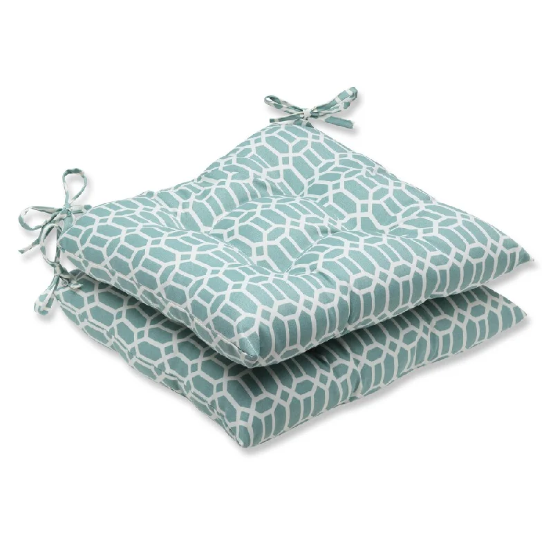 Pillow Perfect Outdoor Rhodes Quartz Wrought Iron Seat Cushion (Set of 2)