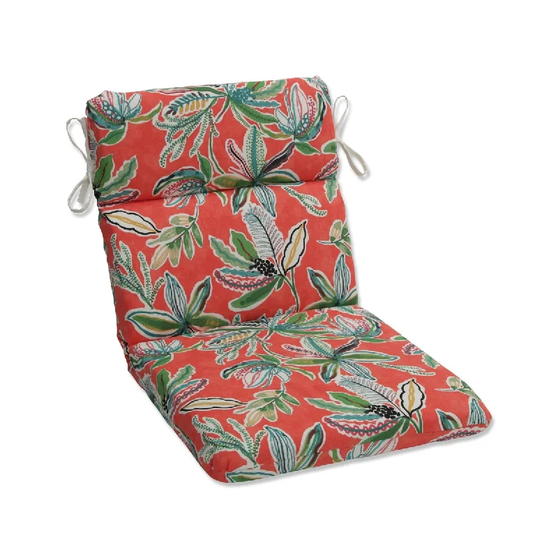 Pillow Perfect Outdoor Sunny Daze Peachtini Rounded Corners Chair Cushion - 40.5 X 21 X 3 - 40.5 X 21 X 3