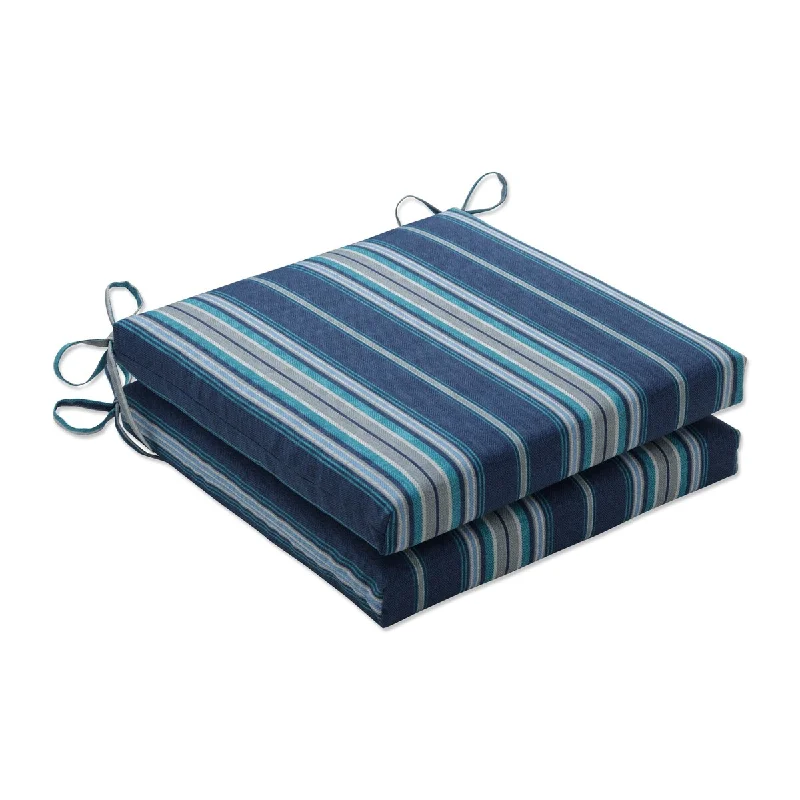 Pillow Perfect Outdoor Terrace Caribe Squared Corners Seat Cushion 20x20x3 (Set of 2) - 20 X 20 X 3 - 20 X 20 X 3