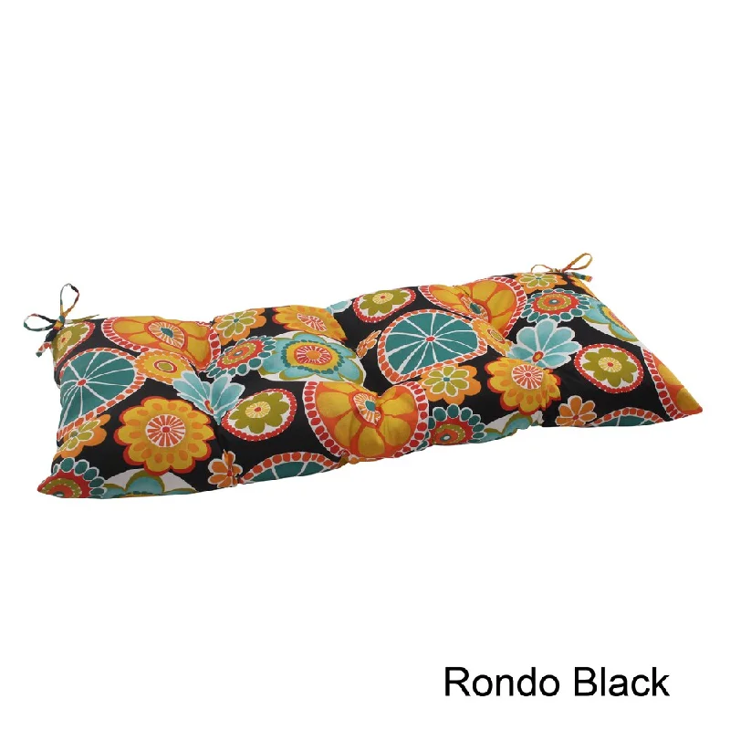 Pillow Perfect 'Rondo' Outdoor Tufted Loveseat Cushion