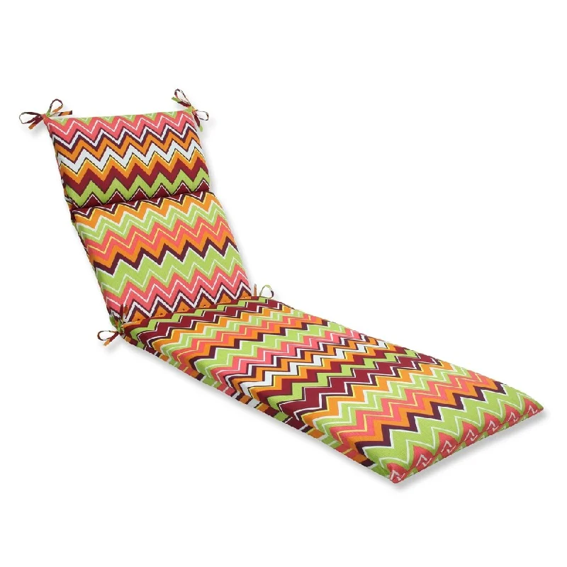 Pillow Perfect Zig Zag Chaise Lounge Outdoor Cushion