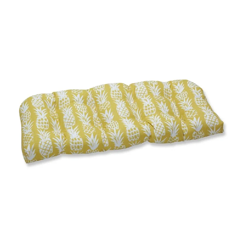 Pineapple Pineapple Wicker Loveseat Cushion