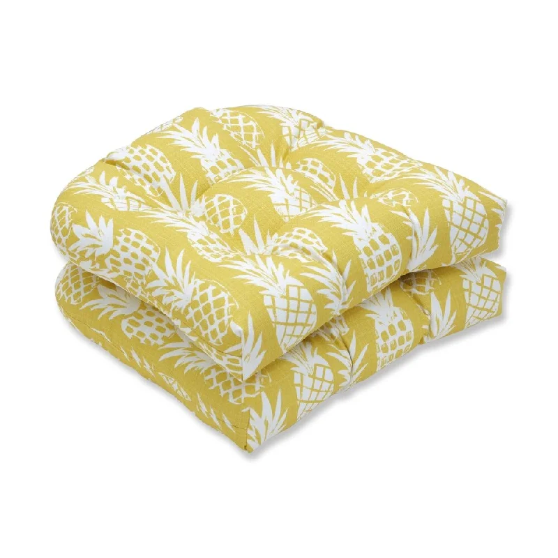 Pineapple Pineapple Wicker Seat Cushion (Set of 2)