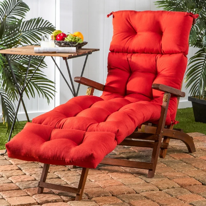 Salsa 72-inch Outdoor Red Chaise Lounger Cushion