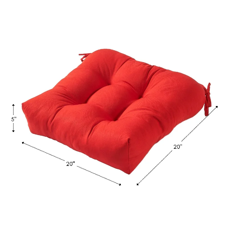 Salsa Red 20-inch Outdoor Chair Cushion by Greendale Home Fashions - 20w x 20l