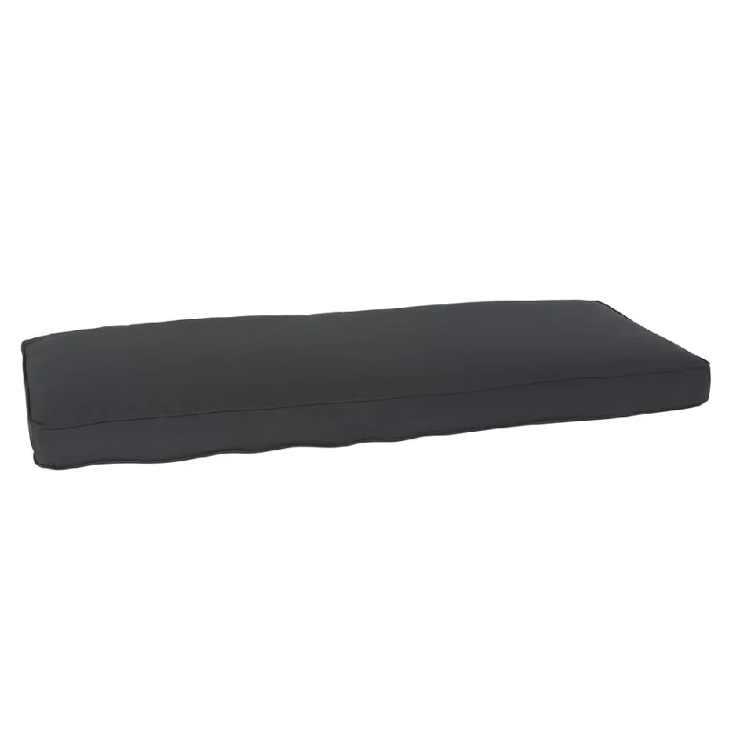 Sawyer Sunbrella Canvas Black Indoor/ Outdoor Bench Cushion