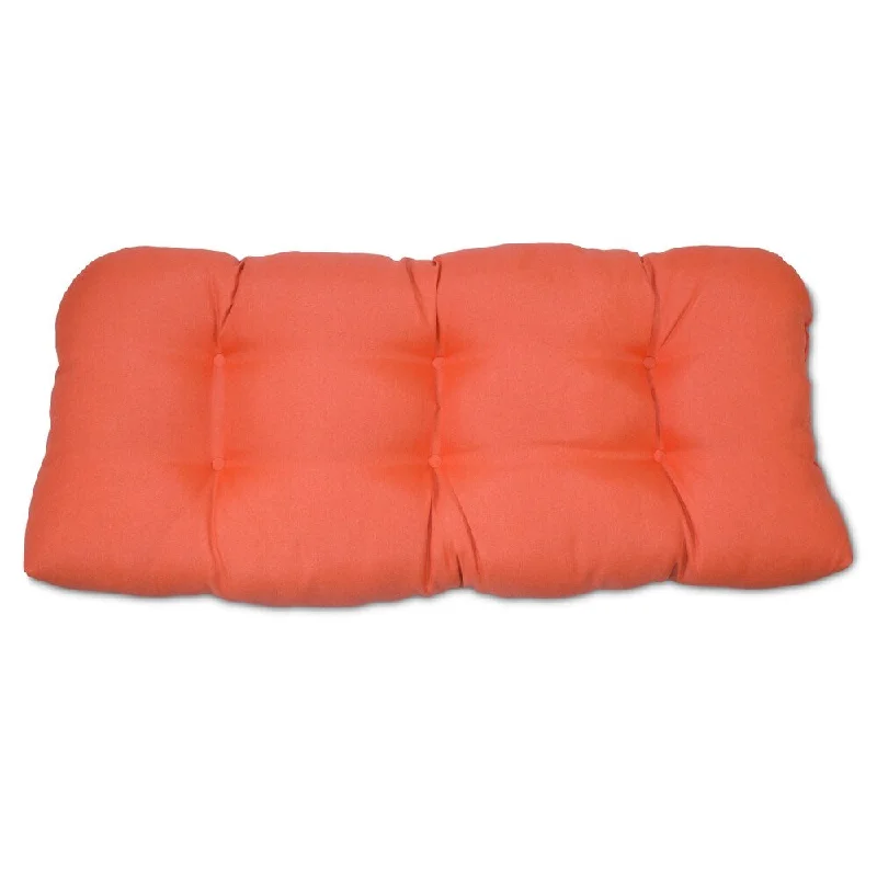 Settee Cushion Tufted Coral