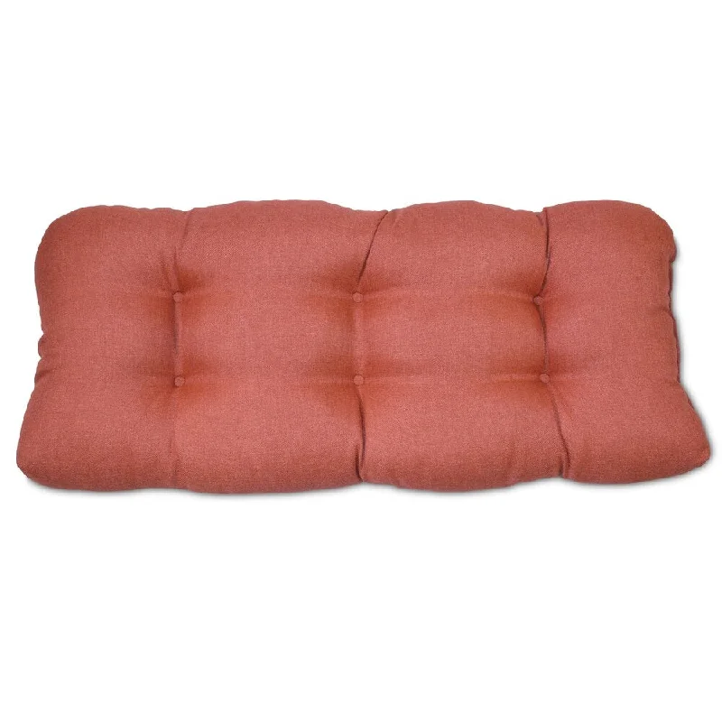 Settee Cushion Tufted Red