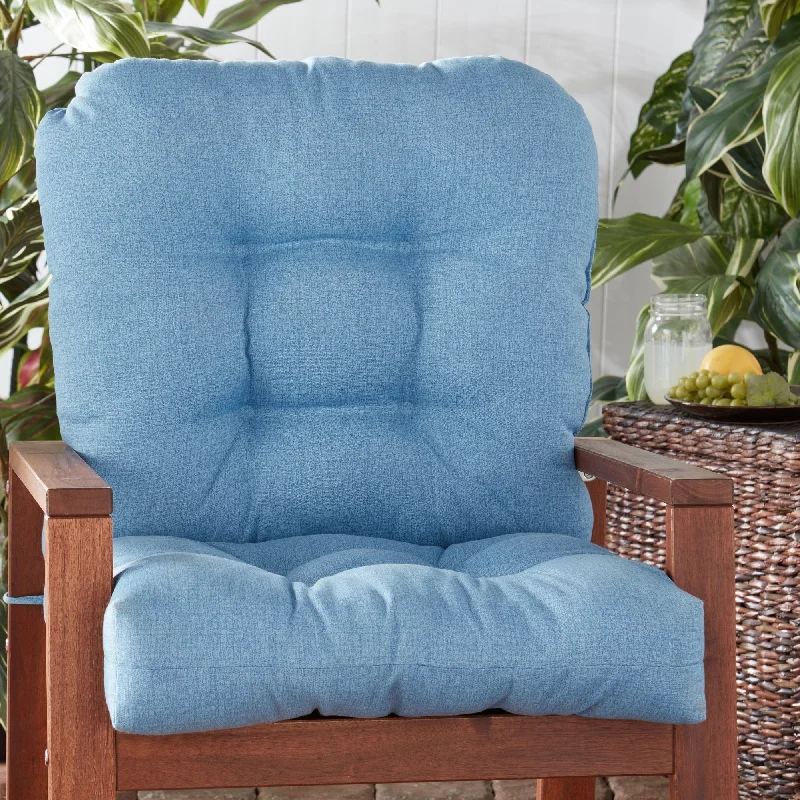 Solid Heathered Outdoor Seat/Back Chair Cushion (Cushion Only)