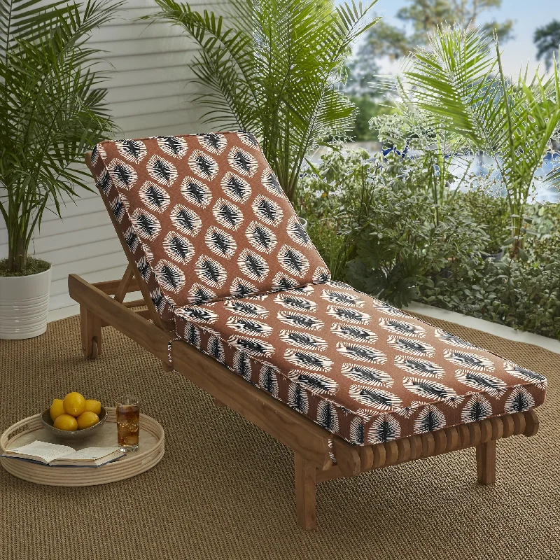 Sorra Home Hayden Sunstone Indoor/Outdoor Corded Chaise Lounge Cushion