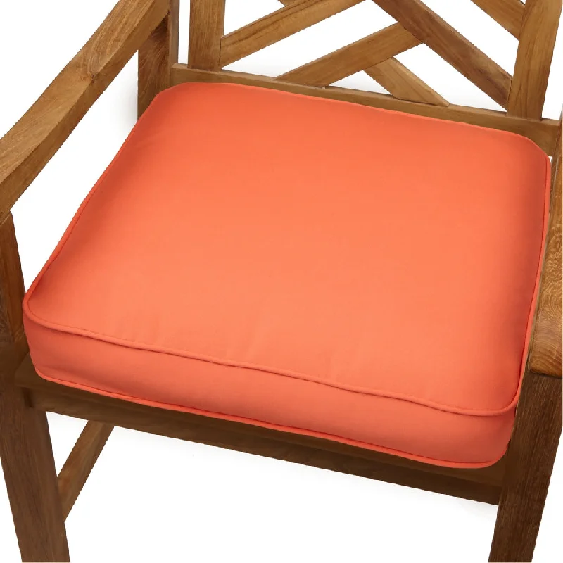 Sorra Home Melon Indoor/ Outdoor 19" Chair Cushion with Sunbrella Fabric