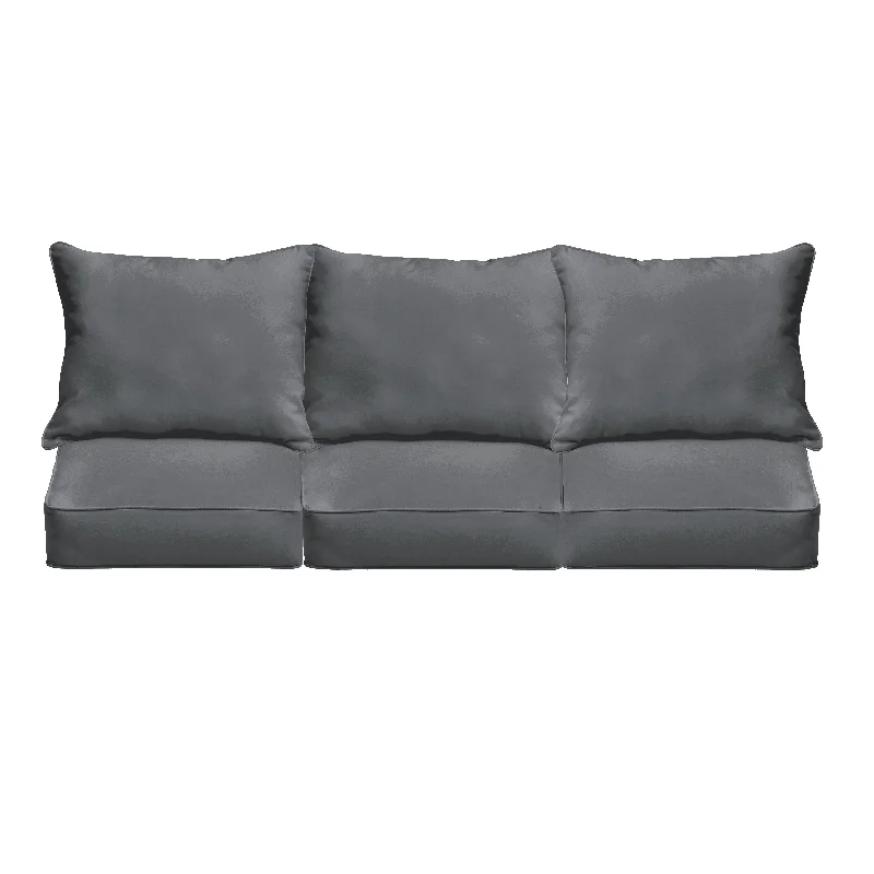 Sorra Home Morgantown Charcoal Corded Sofa Cushion Set by Havenside Home