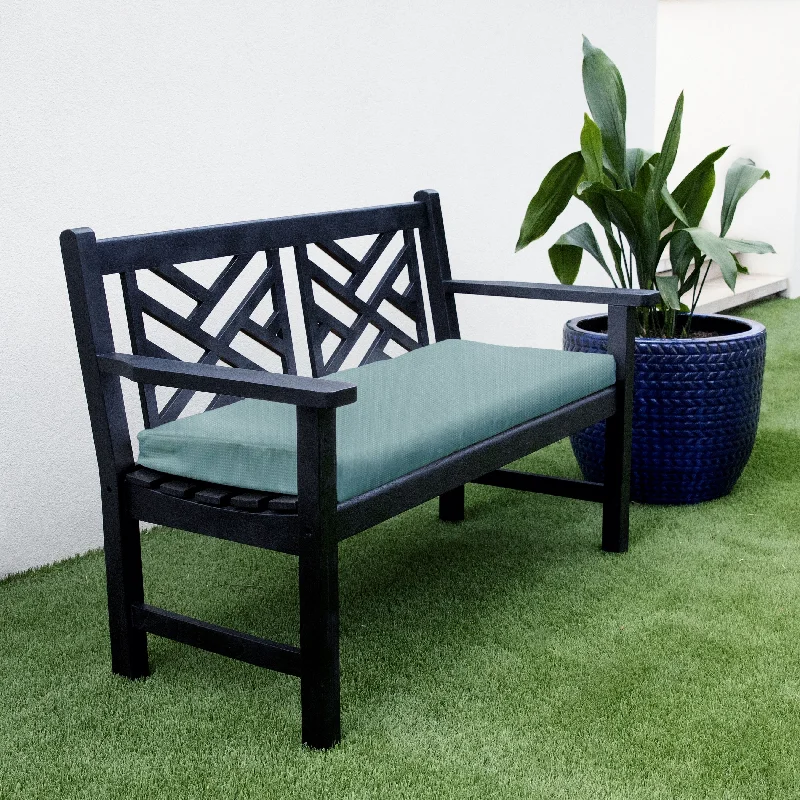 Sorra Home Outdura Solid Indoor/Outdoor Round-front Bench Cushion