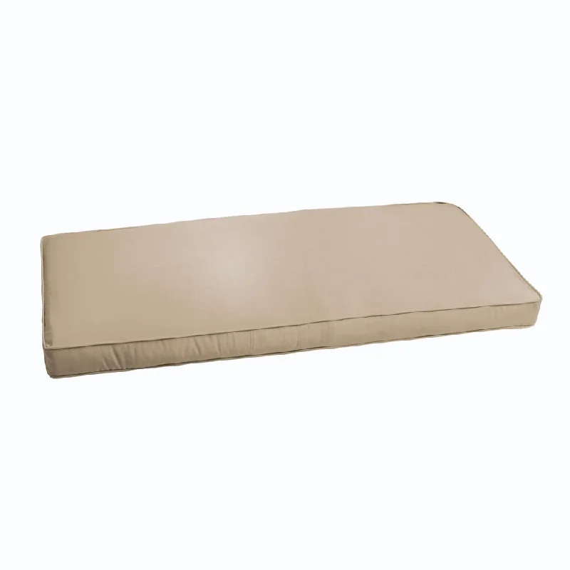 Sorra Home Sloane Beige 60-inch Indoor/ Outdoor Corded Bench Cushion