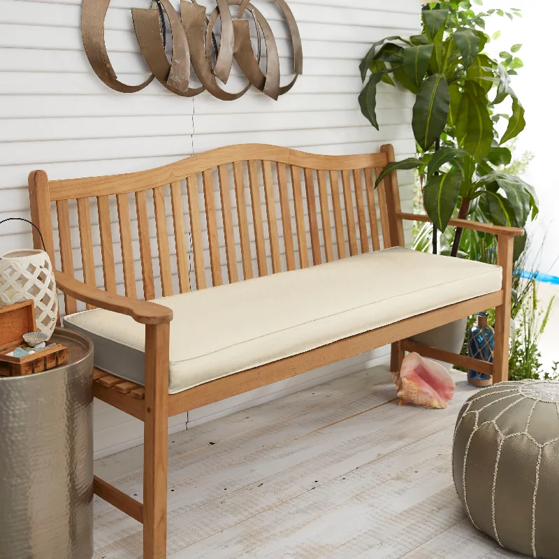 Sorra Home Sloane Ivory 48-inch Indoor/ Outdoor Corded Bench Cushion