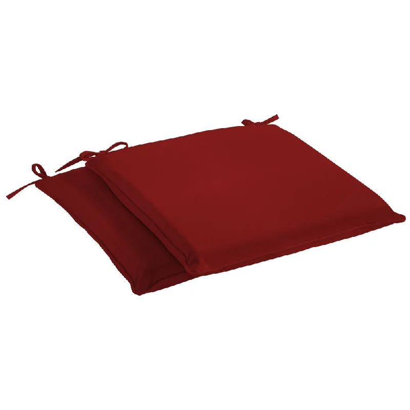 Sorra Home Sunbrella Canvas Jockey Red Indoor/ Outdoor Cushion, Set of 2