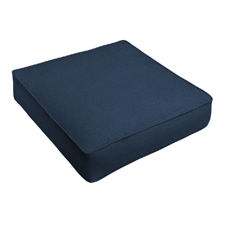 Sorra Home Sunbrella Spectrum Indigo Corded Outdoor Chair Cushion