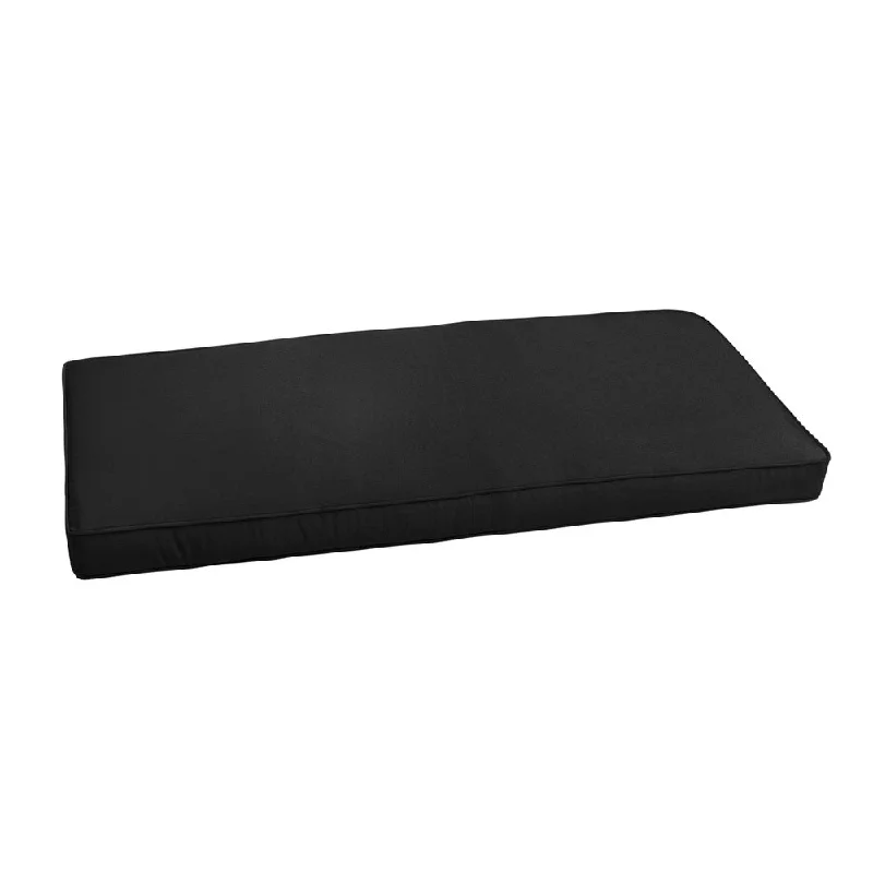 Sunbrella Canvas Black Bench Cushion by Sorra Home