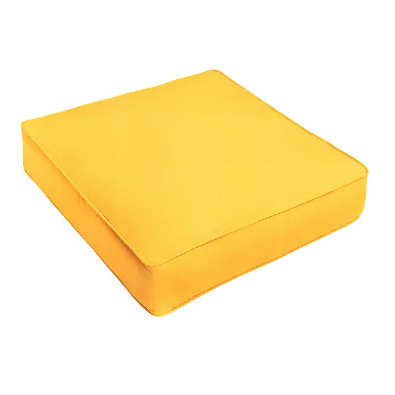 Sunbrella Canvas Sunflower Yellow Corded Indoor/ Outdoor Deep Seating Chair Cushion