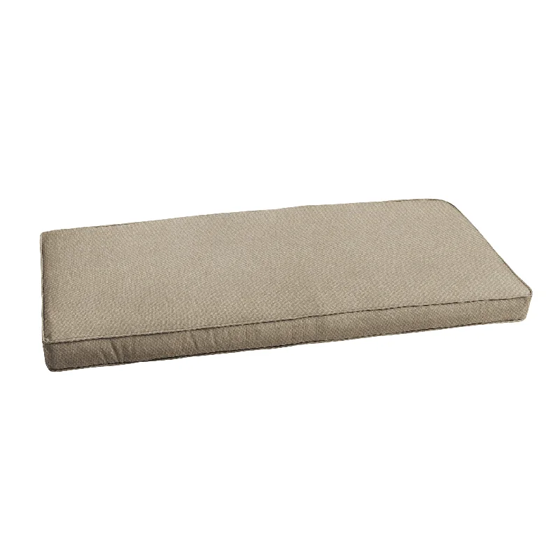 Sunbrella Canvas Taupe Indoor/ Outdoor Bench Cushion 37" to 48", Corded