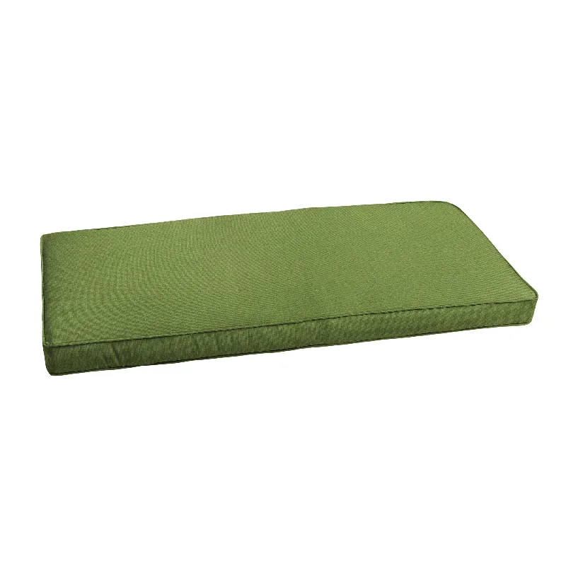 Sunbrella Cilantro Green Indoor/ Outdoor Bench Cushion 37" to 48", Corded