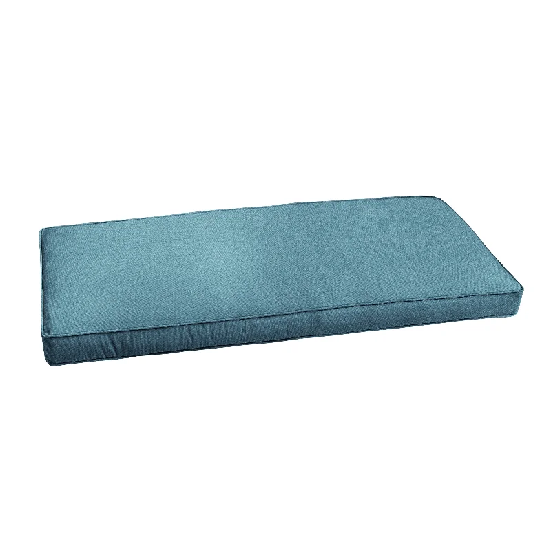 Sunbrella Denim Blue Indoor/Outdoor Bench Cushion, Corded