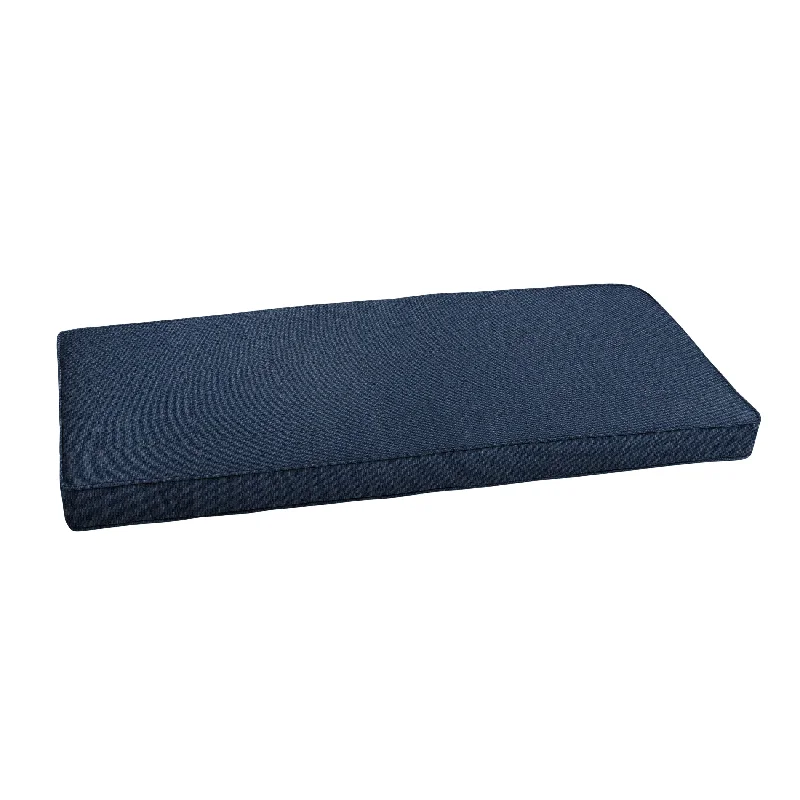 Sunbrella Indigo Blue Indoor/ Outdoor Bench Cushion 37" to 48", Corded