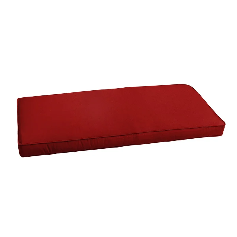 Sunbrella Jockey Red Indoor/ Outdoor Bench Cushion