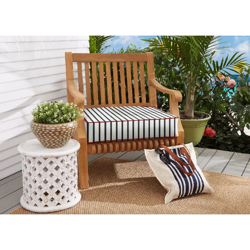 Sunbrella Lido Indigo Indoor/ Outdoor, Deep Seating Cushion, 25 in x 25 in